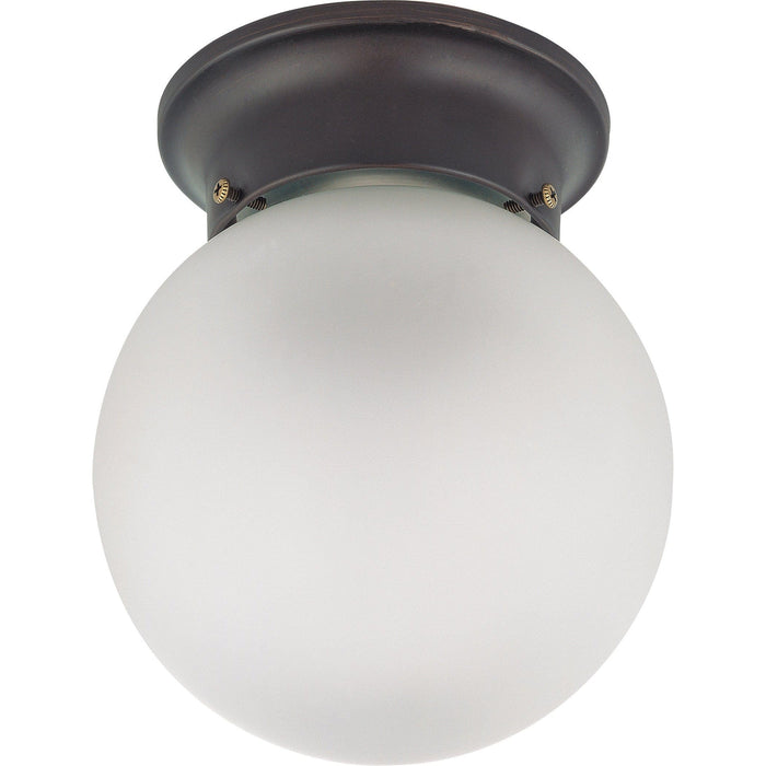 1 LIGHT 6" BALL CEILING , Fixtures , NUVO, A19,Basic,Ceiling,Close-to-Ceiling,Flush Mount,Incandescent,Medium