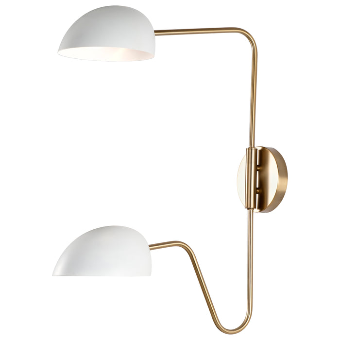 TRILBY 2 LIGHT WALL SCONCE , Fixtures , NUVO, A19,Incandescent,Medium,Sconce,Trilby,Vanity & Wall,Wall