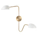 TRILBY 2 LIGHT WALL SCONCE , Fixtures , NUVO, A19,Incandescent,Medium,Sconce,Trilby,Vanity & Wall,Wall
