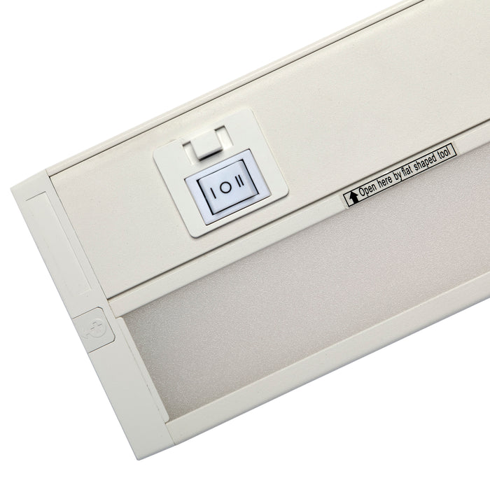 UNDER CAB LED SCCT 8" - WH , Fixtures , CounterQuick, Integrated,Integrated LED,LED,Linear Strip,Under Cabinet,Under Cabinet & Cove