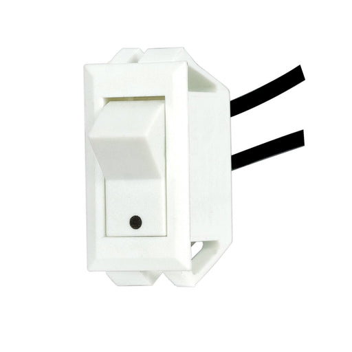 WHITE ROCKER SW W/BLK DOT & , Hardware , SATCO, Rocker Switches & Receptacles,Switches & Accessories