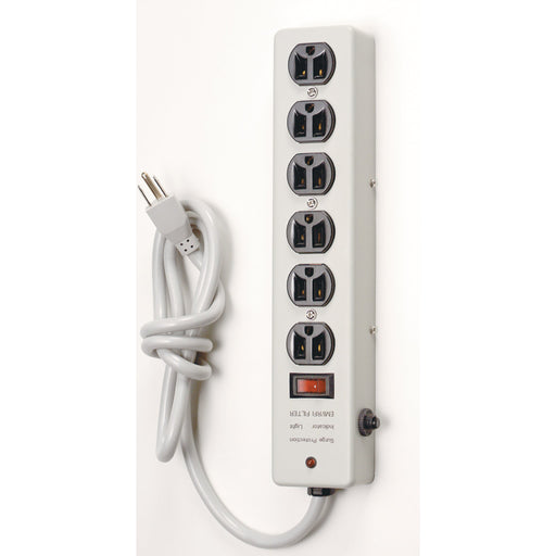 6 OUTLET 3 LINE SURGE/CIRCUIT , Hardware , SATCO, Outlets,Switches & Accessories