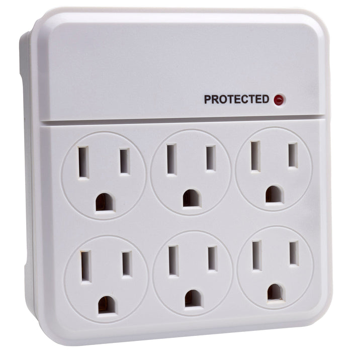 6 OUTLET PLUG IN SURGE PROTECT , Hardware , SATCO, Outlets,Switches & Accessories