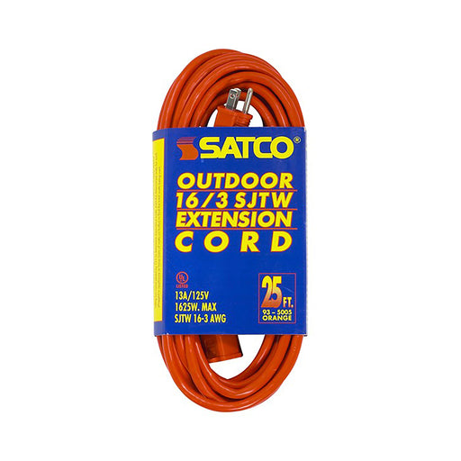 25 FT 16-3 SJTW ORANGE OUTDOOR EXTENSION CORD , Hardware , SATCO, Cords & Accessories,Wire