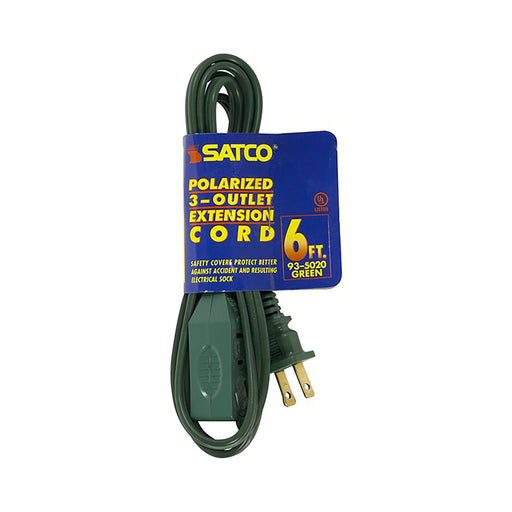 6 FT GREEN EXTENSION CORD 16/2 , Hardware , SATCO, Cords & Accessories,Wire