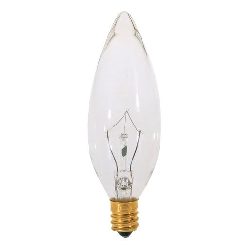 15W TORP CAND CLR 130V , Lamps , SATCO, BA9.5,Candelabra,Candle,Clear,Decorative Light,Incandescent,Warm White