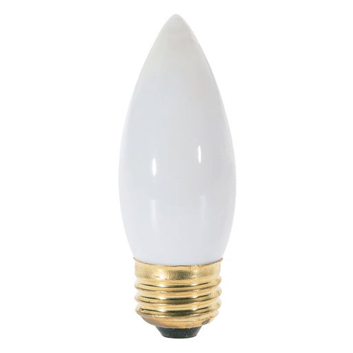25W TORP STD WHT 130V , Lamps , SATCO, B11,Candle,Decorative Light,Incandescent,Medium,Warm White,White