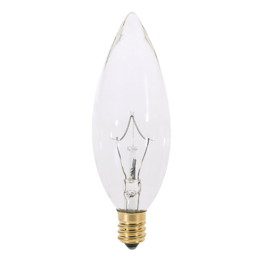 25W TORP CAND CLR 130V , Lamps , SATCO, BA9.5,Candelabra,Candle,Clear,Decorative Light,Incandescent,Warm White