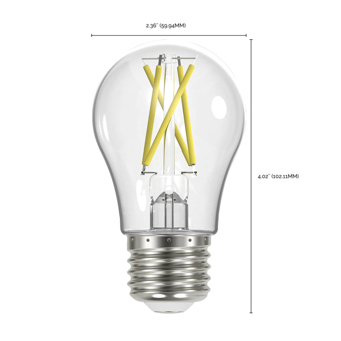 10.5A19/CL/LED/E26/927/120V , Lamps , SATCO, A19,Clear,LED,LED Filament,Medium,Type A,Warm White