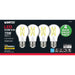 10.5A19/CL/LED/927/120V/4PK , Lamps , SATCO, A19,Clear,LED,LED Filament,Medium,Type A,Warm White