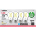 10.5A19/CL/LED/930/120V/4PK , Lamps , SATCO, A19,Clear,LED,LED Filament,Medium,Soft White,Type A