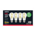 12.5A19/CL/LED/927/120V/4PK , Lamps , SATCO, A19,Clear,LED,LED Filament,Medium,Type A,Warm White