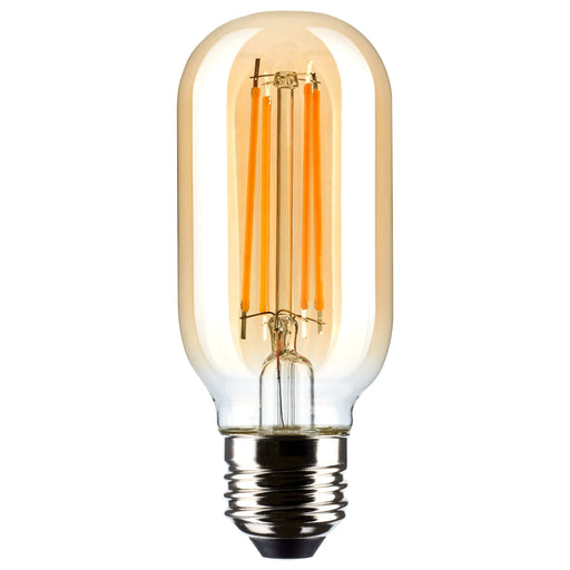 5.5T14/LED/CL/820/120V/E26 , Lamps , SATCO, Amber,LED,LED Filament,Medium,T14,Tubular,Warm White