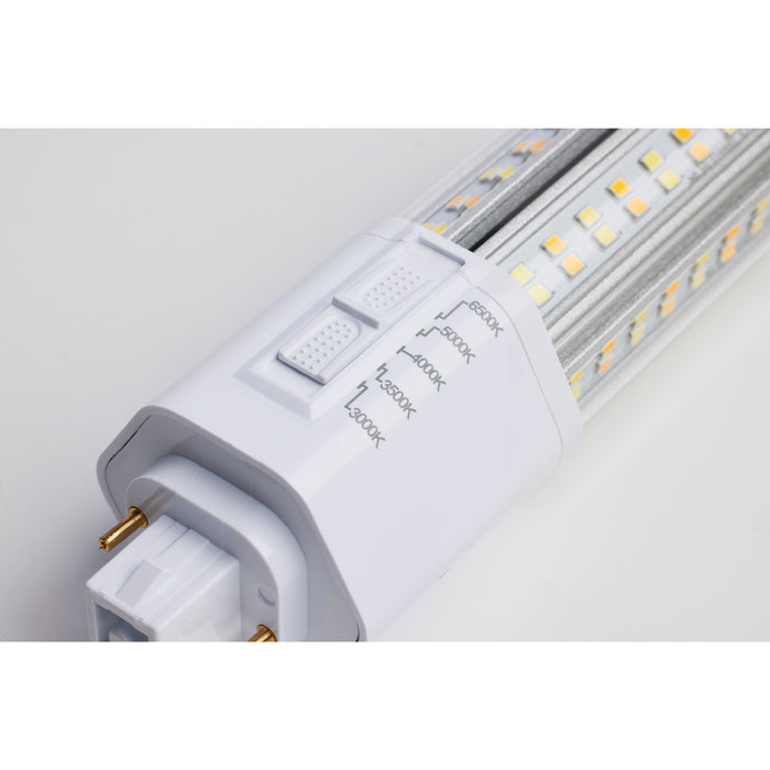 18W/PL/LED/HL/5CCT/G24 , Lamps , SATCO, G24d (2-Pin),LED,LED CFL Replacements Pin Based,PL,PL 2-Pin,Warm White to Natural Light,White