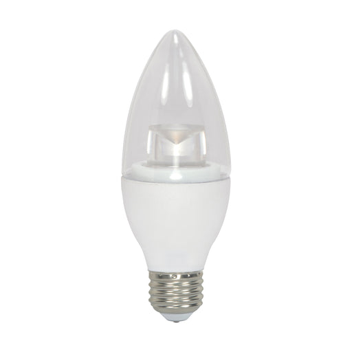 3.5ETC/LED/930/E26/120V , Lamps , SATCO, B11,Candle,Clear,Decorative LED,LED,Medium,Warm White