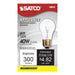 40A15 CLEAR BOXED 130V , Lamps , SATCO, A15,Clear,General Service,Incandescent,Medium,Type A,Warm White
