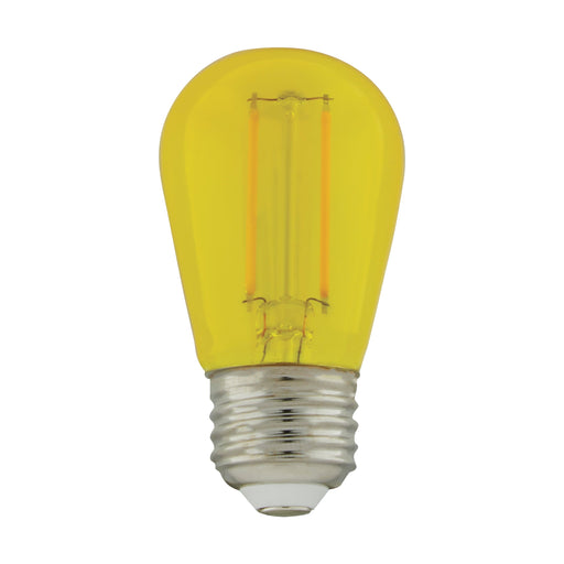 1W/LED/S14/YELLOW/120V/ND/4PK , Lamps , SATCO, LED,LED Filament,Medium,S14,Transparent Yellow