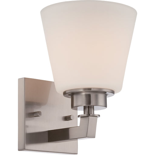 MOBILI - 1 LIGHT VANITY FIXTURE , Fixtures , NUVO, A19,Incandescent,Medium,Mobili,Vanity,Vanity & Wall,Wall,Wall - Up or Down