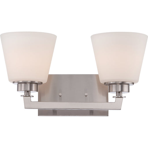 MOBILI - 2 LIGHT VANITY FIXTURE , Fixtures , NUVO, A19,Incandescent,Medium,Mobili,Vanity,Vanity & Wall,Wall,Wall - Up or Down