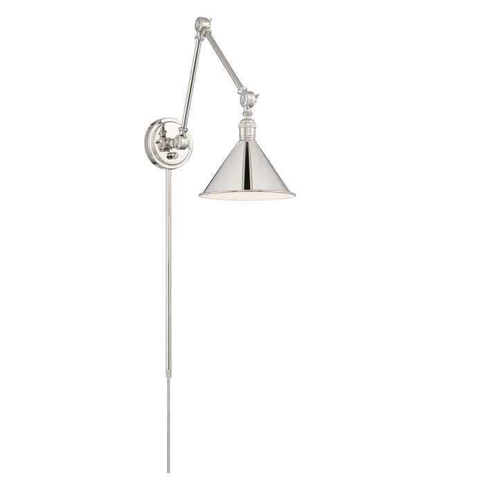 DELANCEY SWING ARM FIXTURE , Fixtures , NUVO, A19,Delancey,Incandescent,Medium,Portable,Sconce,Swing Arm Wall