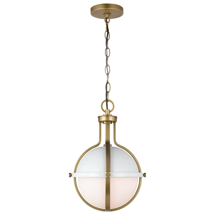 LINCOLN 1 LIGHT MED PEND WHITE , Fixtures , NUVO, A19,Incandescent,Lincoln,Medium,Pendant,Pendants