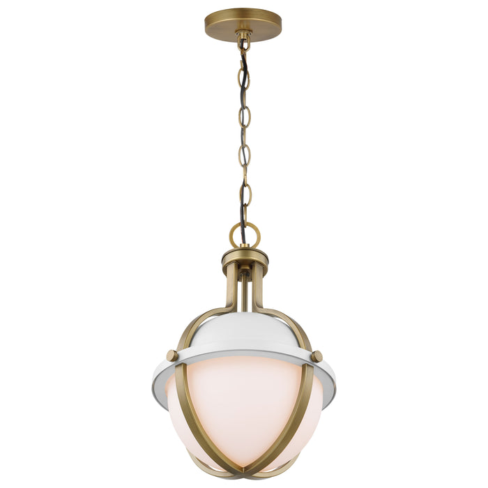 LINCOLN 1 LIGHT MED PEND WHITE , Fixtures , NUVO, A19,Incandescent,Lincoln,Medium,Pendant,Pendants