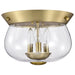 NUVO BOLIVER 3 LIGHT FLUSH MOUNT