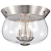 NUVO BOLIVER 3 LIGHT FLUSH MOUNT
