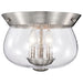 NUVO BOLIVER 3 LIGHT FLUSH MOUNT