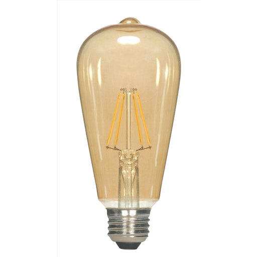 2.5 Watt ST19 LED - Transparent Amber - Medium base - 2000K - 220 Lumens - 120 Volt - 6 Pack