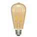 4.5 Watt ST19 LED - Transparent Amber - Medium base - 2000K - 350 Lumens - 120 Volt - 6 Pack