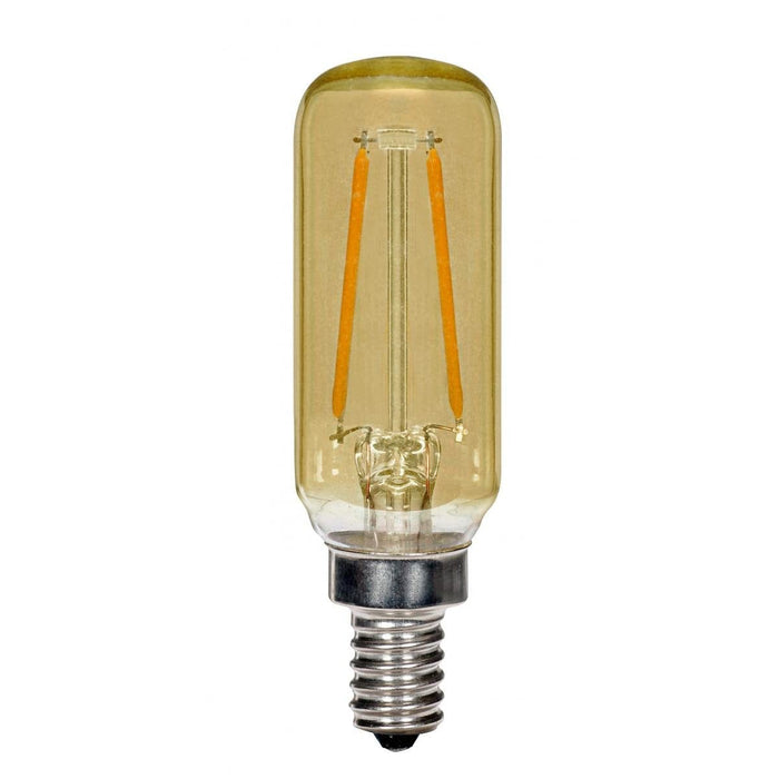 2.5 Watt T6 LED - Amber - Candelabra base - 2000K - 150 Lumens - 120 Volt - 6 Pack