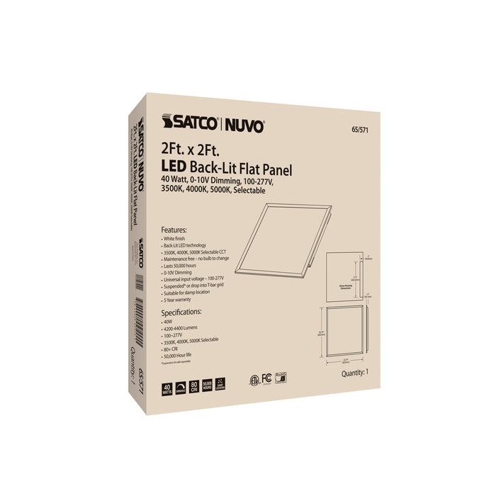 2X2 LED BACKLIT FLAT PANEL , Fixtures , NUVO, Backlit,Backlit Flat Panel,Ceiling,Flat Panel,Integrated,Integrated LED,LED