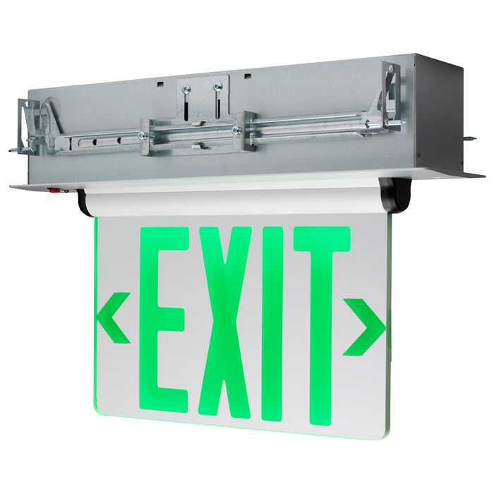 REC EL EXIT SIGN - DF GR MIR , Fixtures , SATCO, Exit Sign,Integrated,Integrated LED,LED,Lighting Products