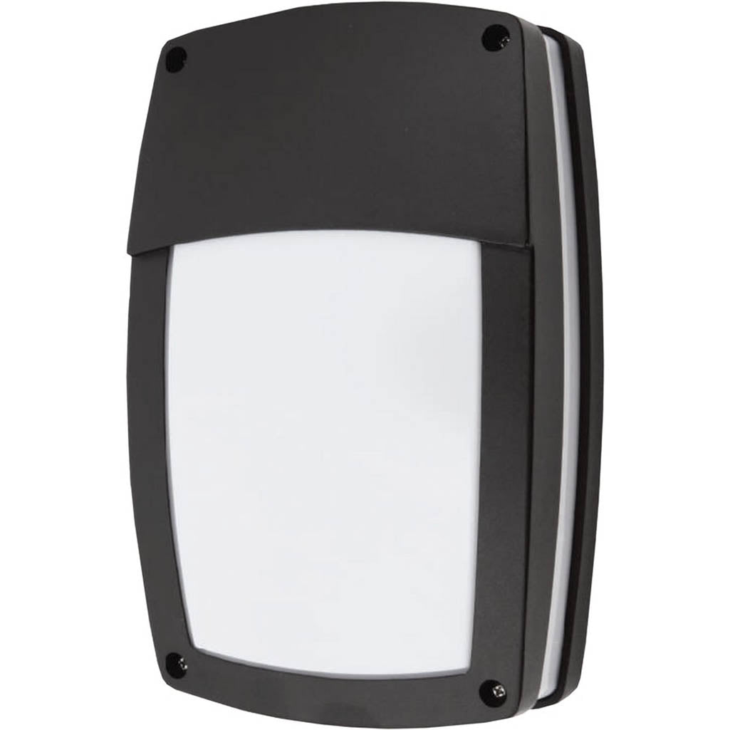 Morris LED Rectangular Bulkhead Lighting 4000K Half Lens Black Housing ...