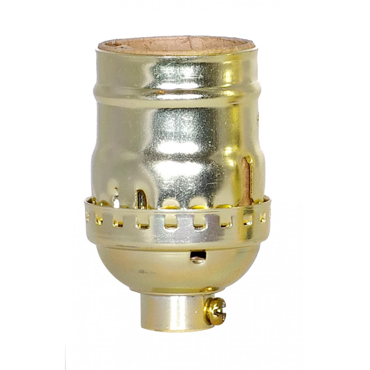 SATCO Short Keyless Socket - 1/8 IPS - Aluminum - Brite Gilt Finish ...