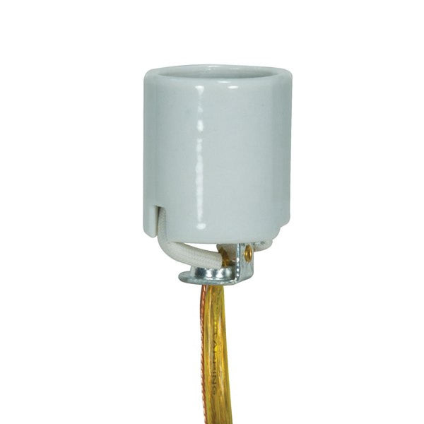 SATCO Keyless Porcelain Socket With 1/8 IPS - 3/8