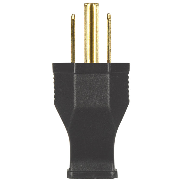 SATCO Thermoplastic HD Plug - Black - 2 Pole - 3 Wire And Ground - 15A ...