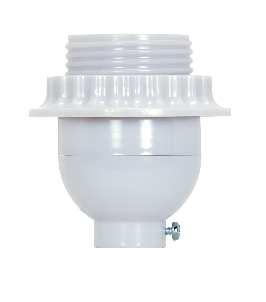 SATCO Short Keyless Socket - Phenolic - White Finish - With Set Screw ...