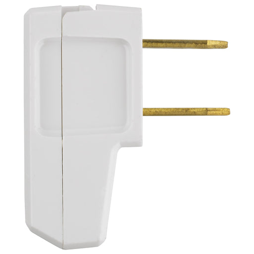 WHITE SUPER PLUG FOR 18/2 SPT- , Hardware , SATCO, Attachment Plugs,Switches & Accessories