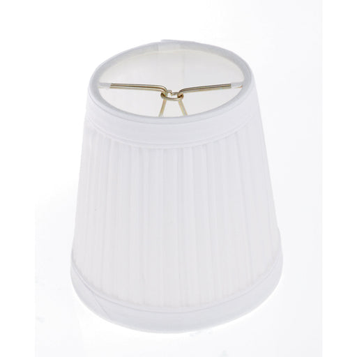 WHITE PLEATED CLIP-ON SHADE , Hardware , SATCO, Clip On Shades,Glassware & Shades