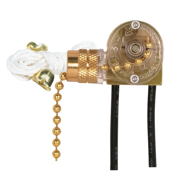SATCO On-Off Canopy Switch - Single Circuit With Metal Chain - White ...