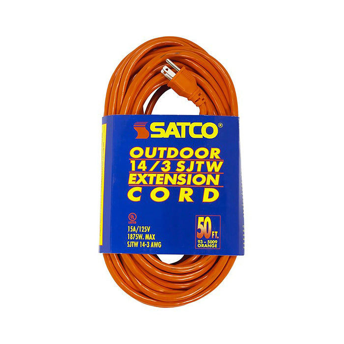 50 FT 14-3 SJTW ORANGE OUTDOOR EXTENSION CORD , Hardware , SATCO, Cords & Accessories,Wire