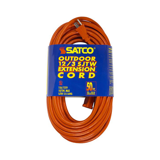 50 FT 12/3 SJTW ORANGE OUTDOOR EXTENSION CORD , Hardware , SATCO, Cords & Accessories,Wire