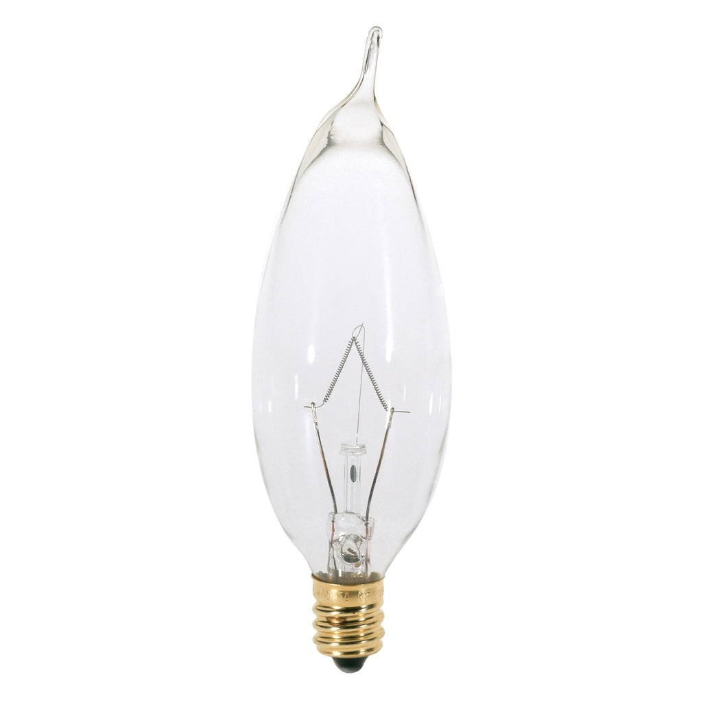 SATCO 25 Watt CA8 Incandescent - Clear - 2500 Average rated hours - 210 ...