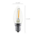 0.7W/C7/CL/LED/120V/2CD , Lamps , SATCO, C7,Candelabra,Candle,Clear,LED,LED Filament,Warm White