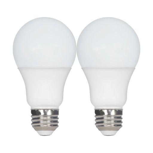9.8A19/LED/827/ECO/ND/2PK , Lamps , SATCO, A19,Frost,LED,Medium,Type A,Warm White