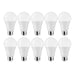 12A19/LED/E26/850/120V/10PK , Lamps , SATCO, A19,LED,Medium,Natural Light,Type A,White