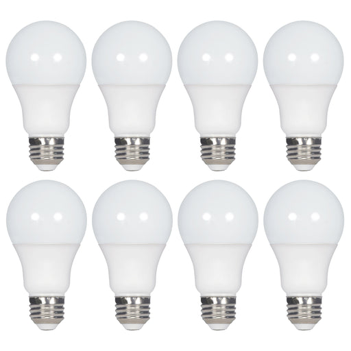 14A19/LED/827/ND/120V/8PK , Lamps , SATCO, A19,LED,Medium,Type A,Warm White,White