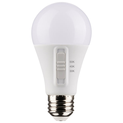 14A19/LED/3CCT/E26/120V , Lamps , SATCO, A19,LED,Medium,Type A,Warm White to Natural Light,White